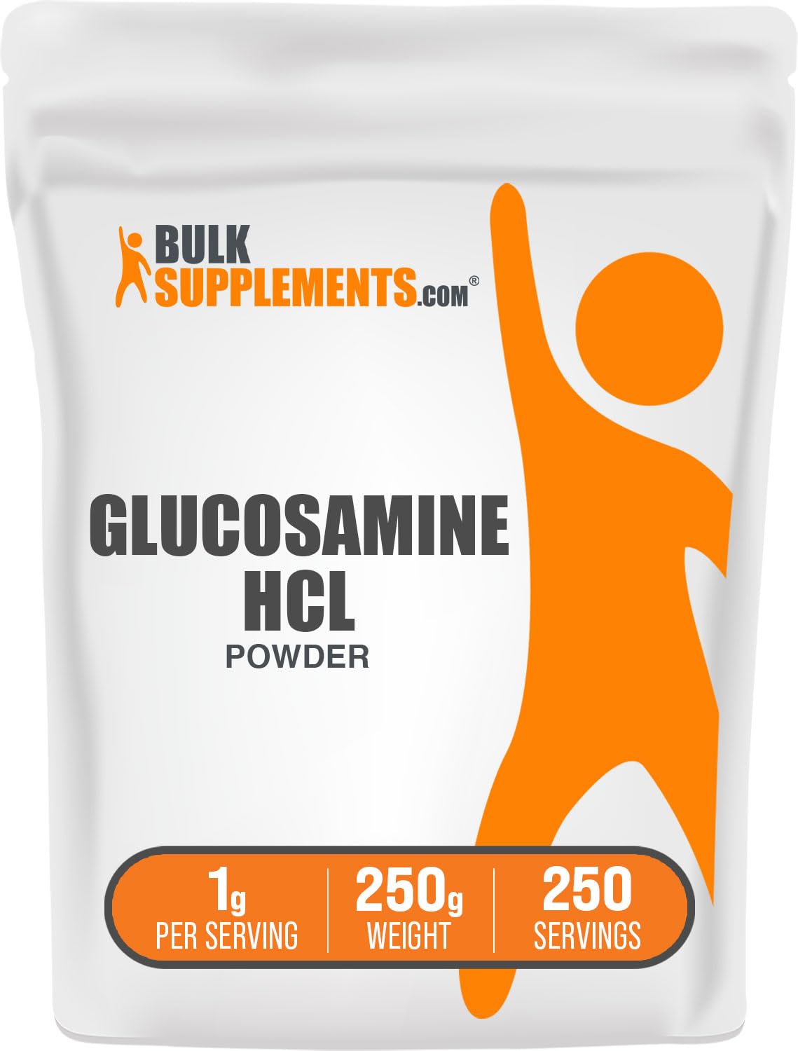 BulkSupplements Glucosamine HCl Powder 249g front view