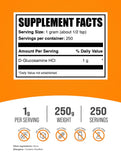 BulkSupplements Glucosamine HCl Powder packaging side view