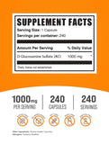 BulkSupplements Glucosamine Sulfate 1000mg Capsules side view