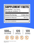 BulkSupplements Glutathione Reduced 500mg capsules side view