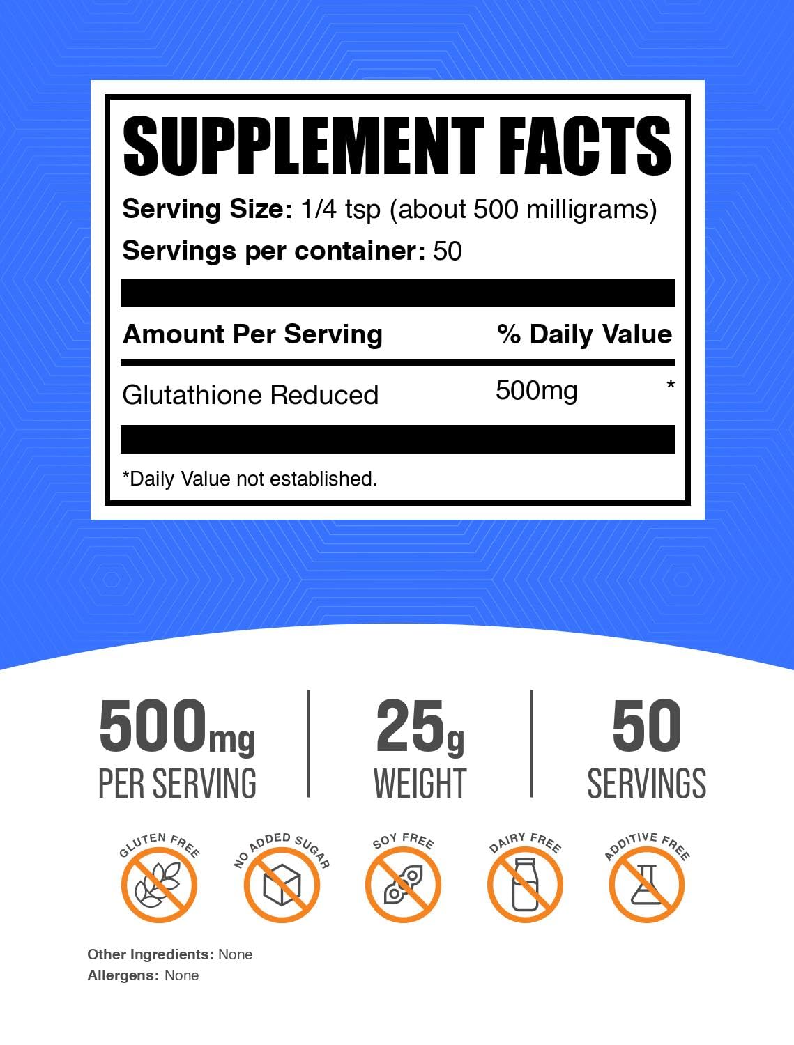 BulkSupplements Glutathione Reduced Powder 500mg powder texture