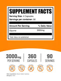 BulkSupplements Glycine 3000mg Capsules side view