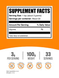 BulkSupplements Glycine Powder 100g packaging