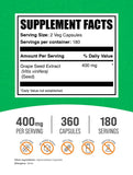 BulkSupplements Grape Seed Extract 400mg capsules side view