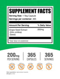 BulkSupplements Grape Seed Extract Capsules 200mg side view