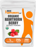 BulkSupplements Hawthorn Berry Extract Powder 272g front view