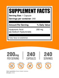 BulkSupplements Hyaluronic Acid Capsules 200mg side view