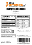 BulkSupplements Hydrolyzed Chicken Collagen Powder nutritional information