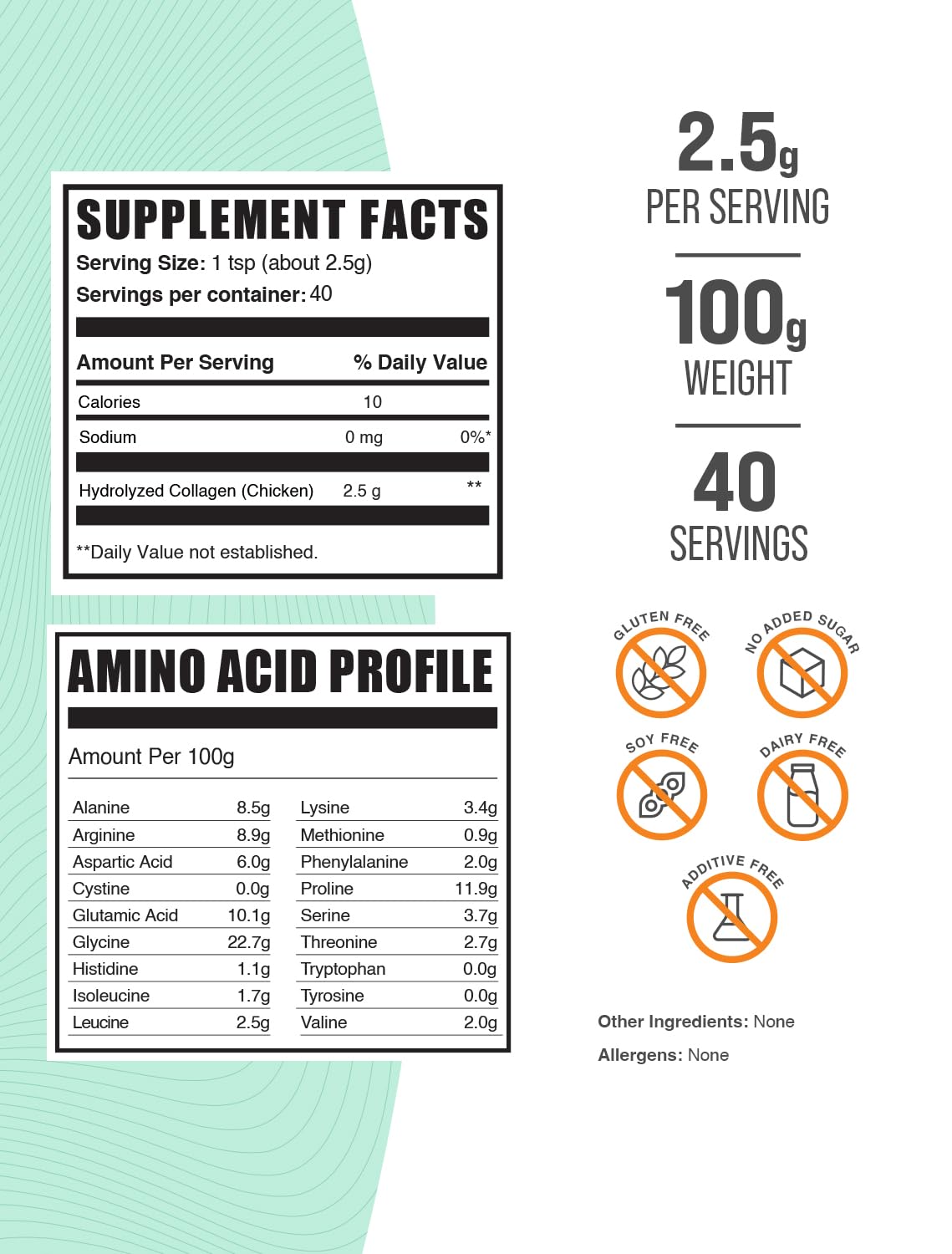 BulkSupplements Hydrolyzed Chicken Collagen Powder packaging