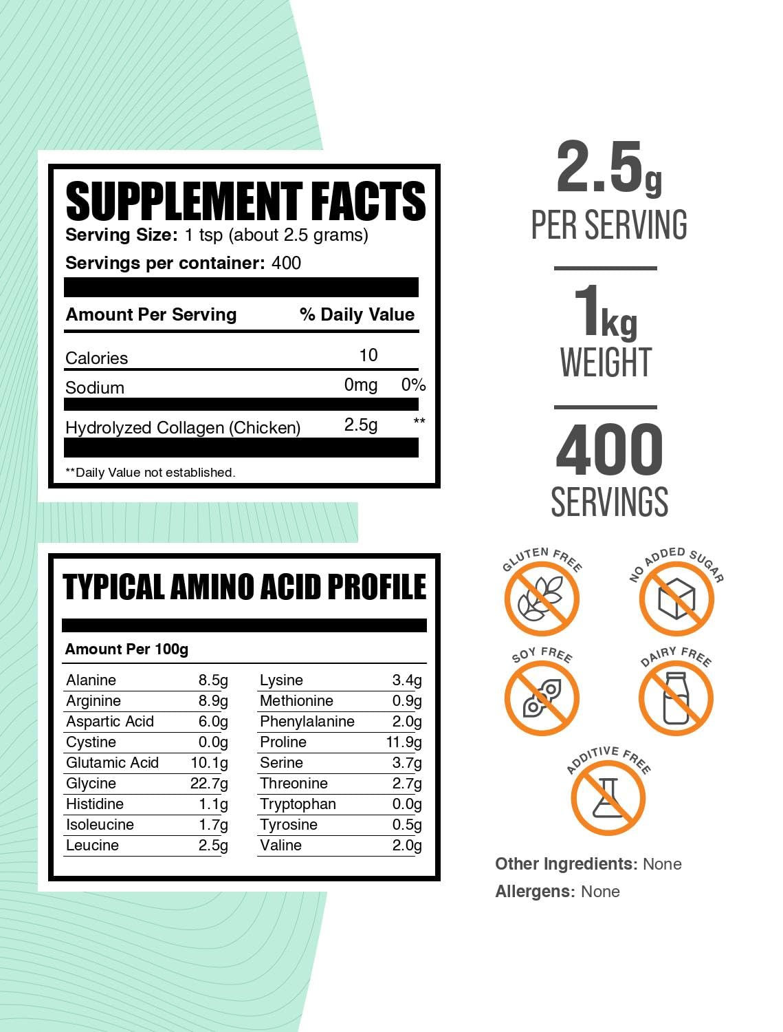 BulkSupplements Hydrolyzed Chicken Collagen Powder packaging