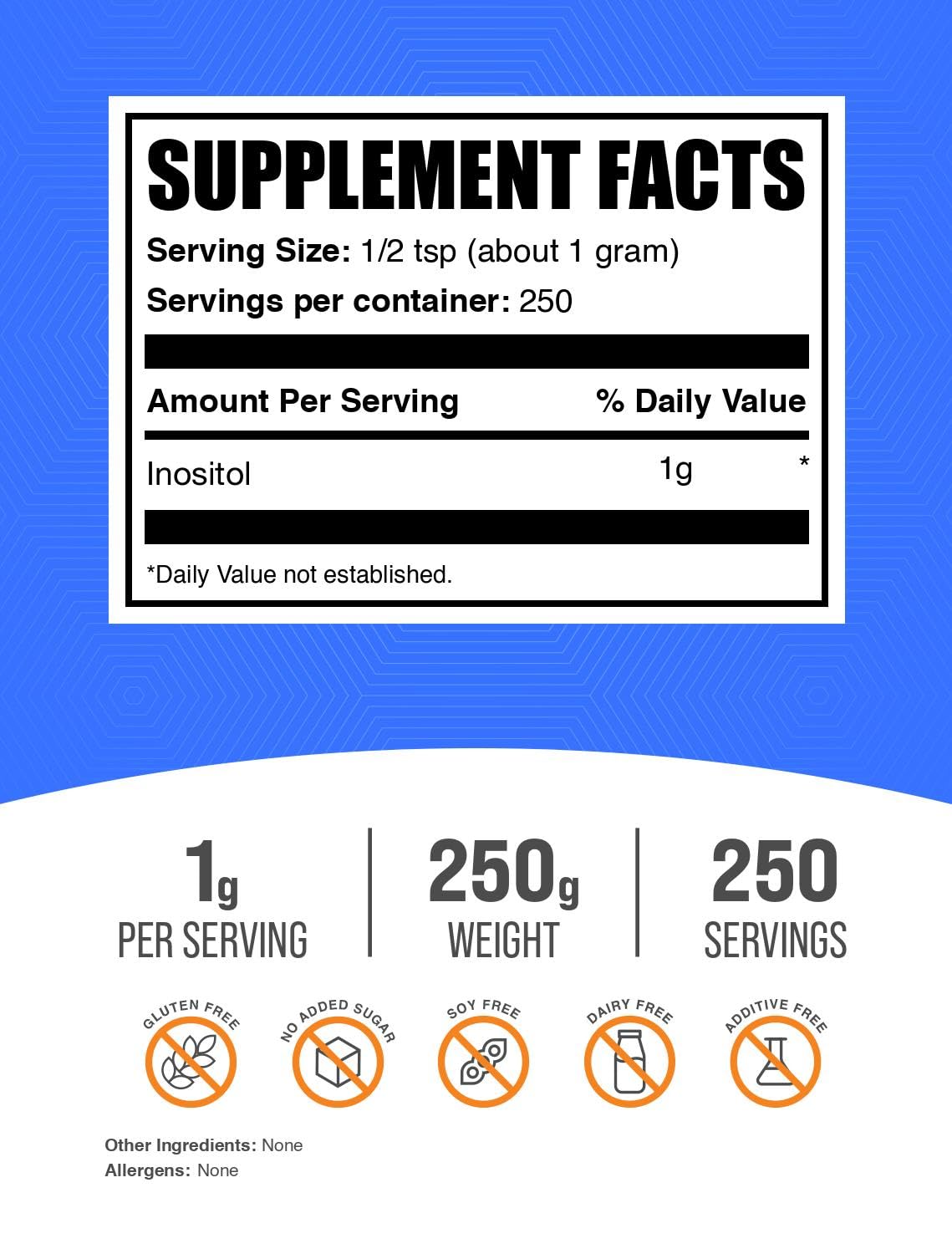 BulkSupplements Inositol Powder packaging and serving suggestion