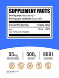 BulkSupplements Iron Ferrous Fumarate Powder 500g packaging