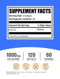 BulkSupplements Krill Oil 1000mg Softgels back view