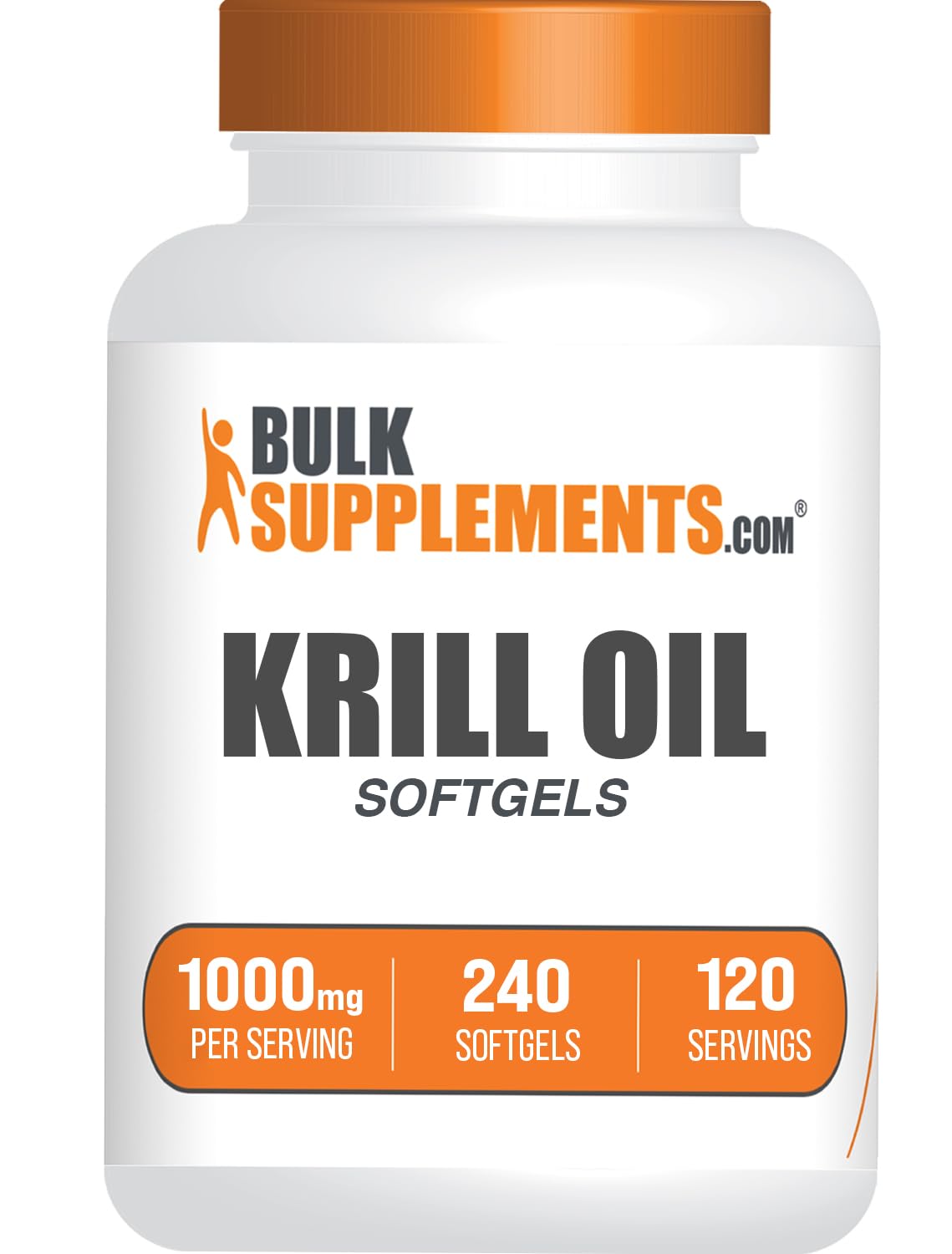 BulkSupplements Krill Oil Softgels 1000mg front view