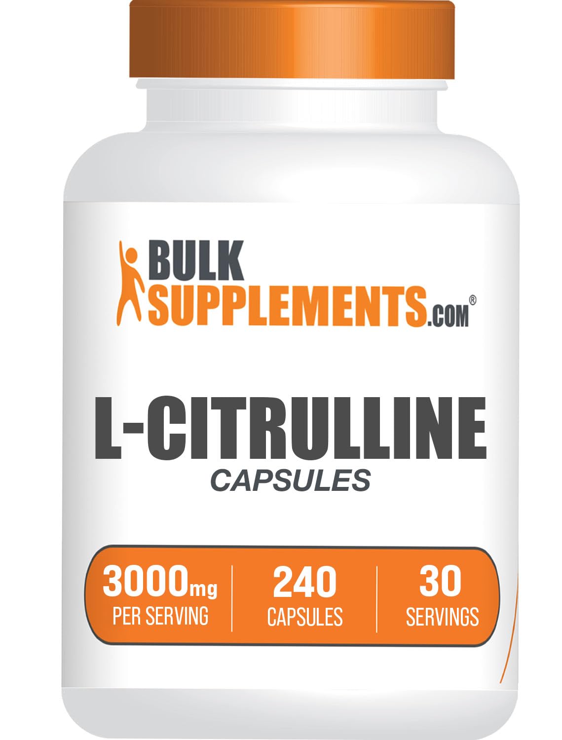 BulkSupplements L-Citrulline Capsules 3000mg front view