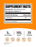 BulkSupplements L-Glutamine Powder 100g packaging