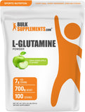 BulkSupplements L-Glutamine Sour Green Apple Powder 700g front view