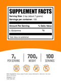 BulkSupplements L-Glutamine Sour Green Apple Powder 700g packaging