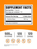 BulkSupplements L-Histidine 500mg capsules side view