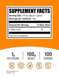 BulkSupplements L-Malic Acid Powder packaging dimensions