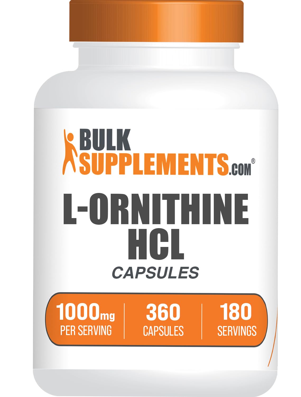BulkSupplements L-Ornithine HCl Capsules front view