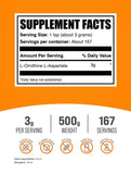 BulkSupplements L-Ornithine L-Aspartate Powder 440g packaging