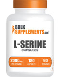 BulkSupplements L-Serine Capsules 2000mg front view