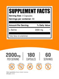 BulkSupplements L-Serine Capsules 2000mg side view