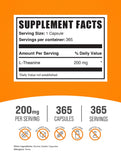BulkSupplements L-Theanine 200mg capsules side view