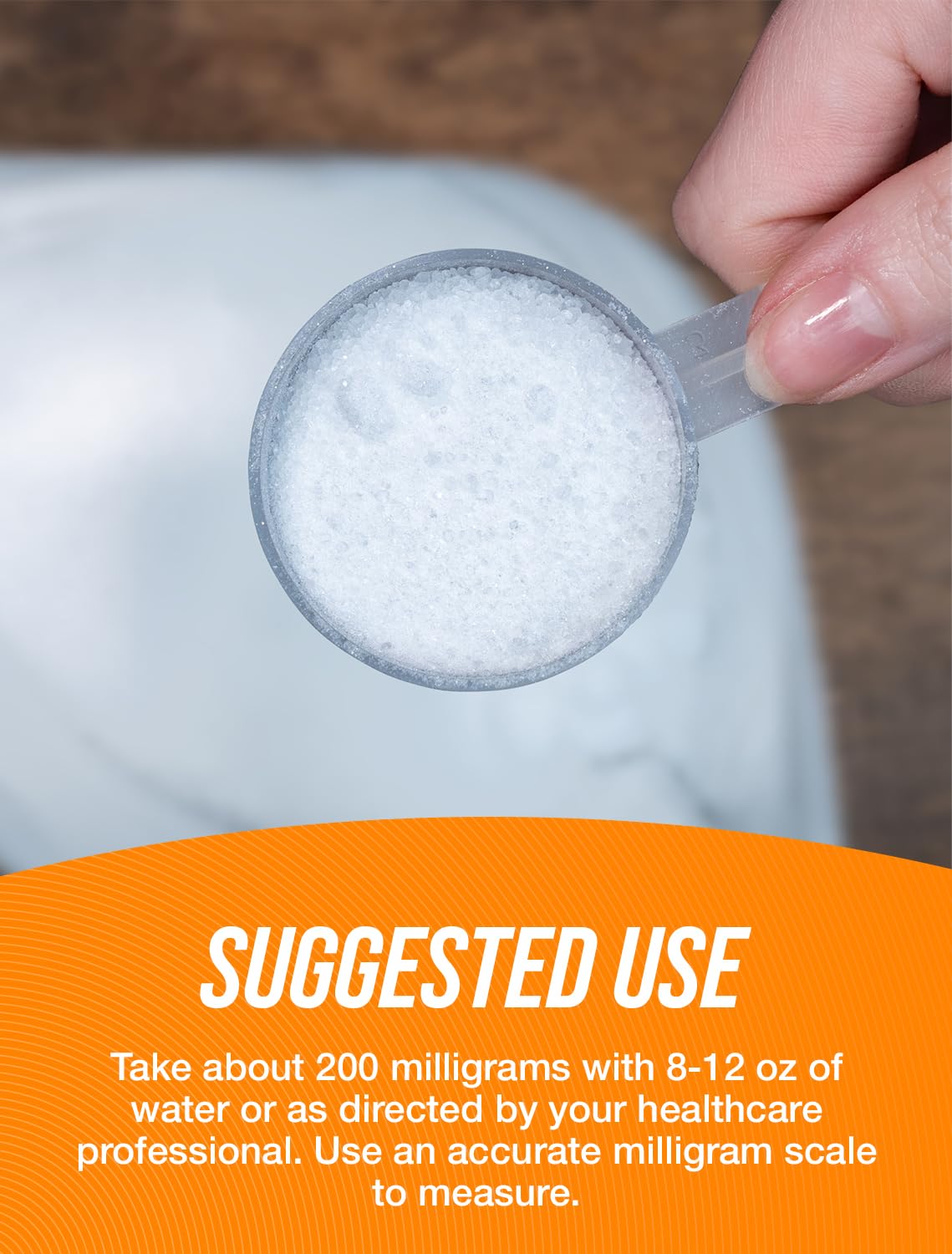 BulkSupplements L-Theanine Powder 200mg serving suggestion