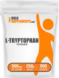 BulkSupplements L-Tryptophan Powder 500mg 250g front view