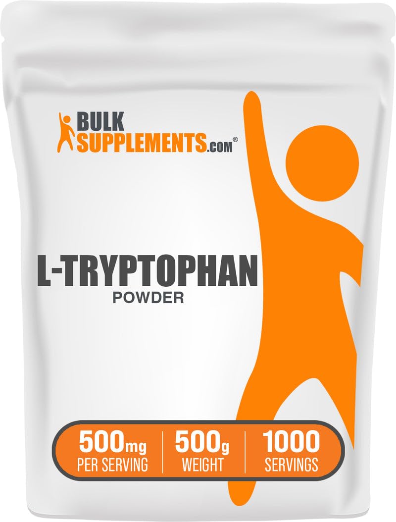 BulkSupplements L-Tryptophan Powder 500mg front view