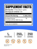 BulkSupplements Lactase Enzyme Powder 3000 ALU 272g packaging