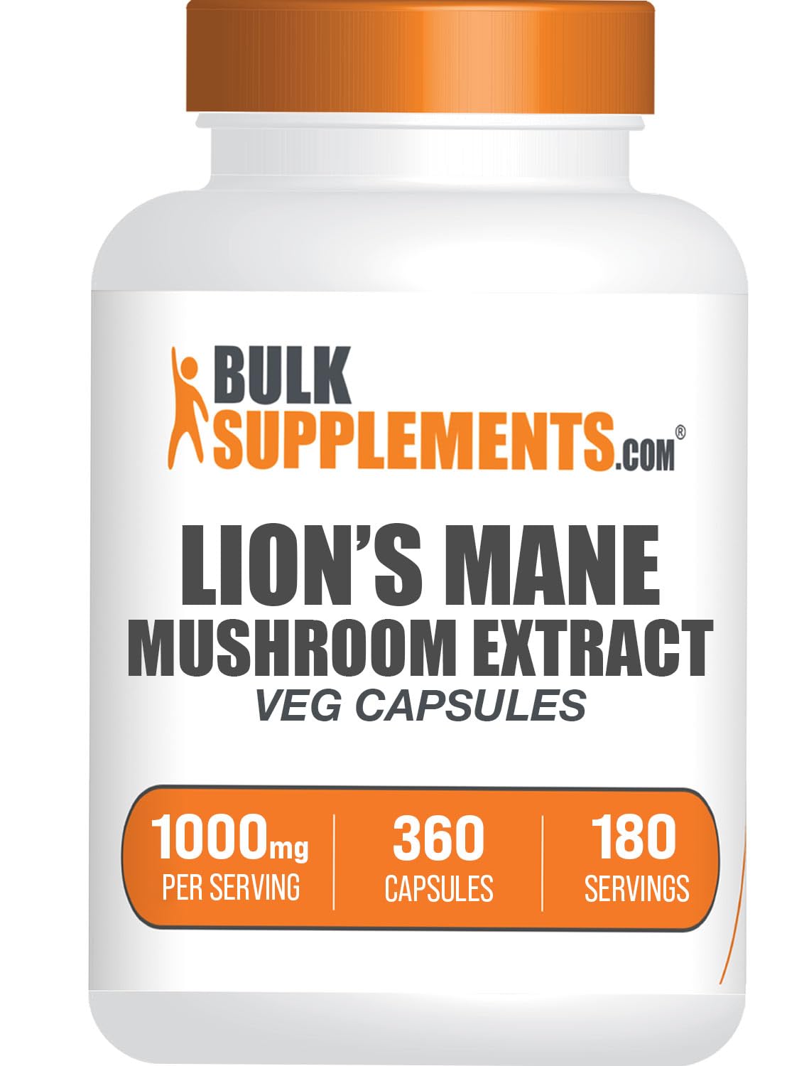 BulkSupplements Lion's Mane Mushroom Extract capsules front view
