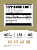 BulkSupplements Lion's Mane Mushroom Extract capsules side view
