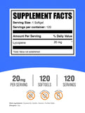 BulkSupplements Lycopene 20mg softgels side view showing capsule