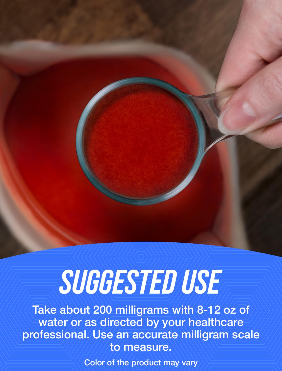 BulkSupplements Lycopene Powder mixed in a smoothie