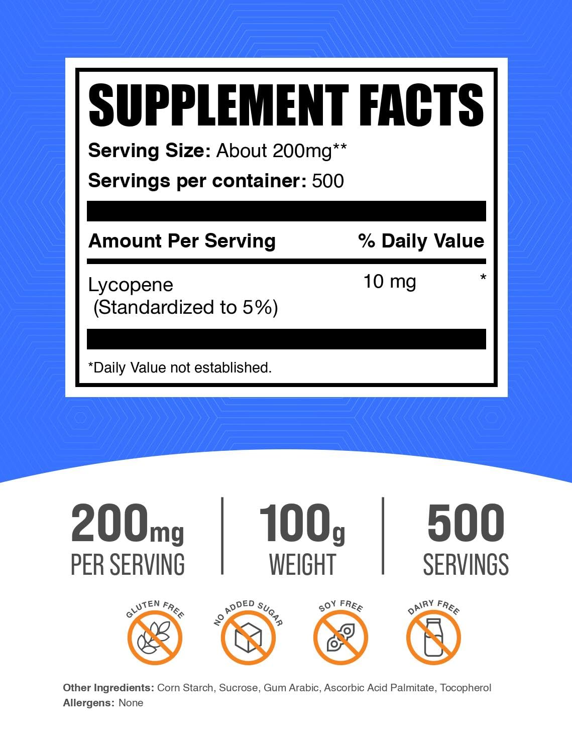 BulkSupplements Lycopene Powder packaging