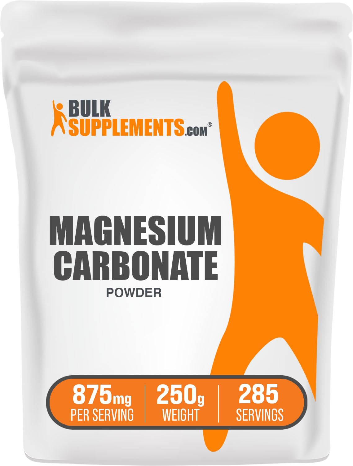 BulkSupplements Magnesium Carbonate Powder front view