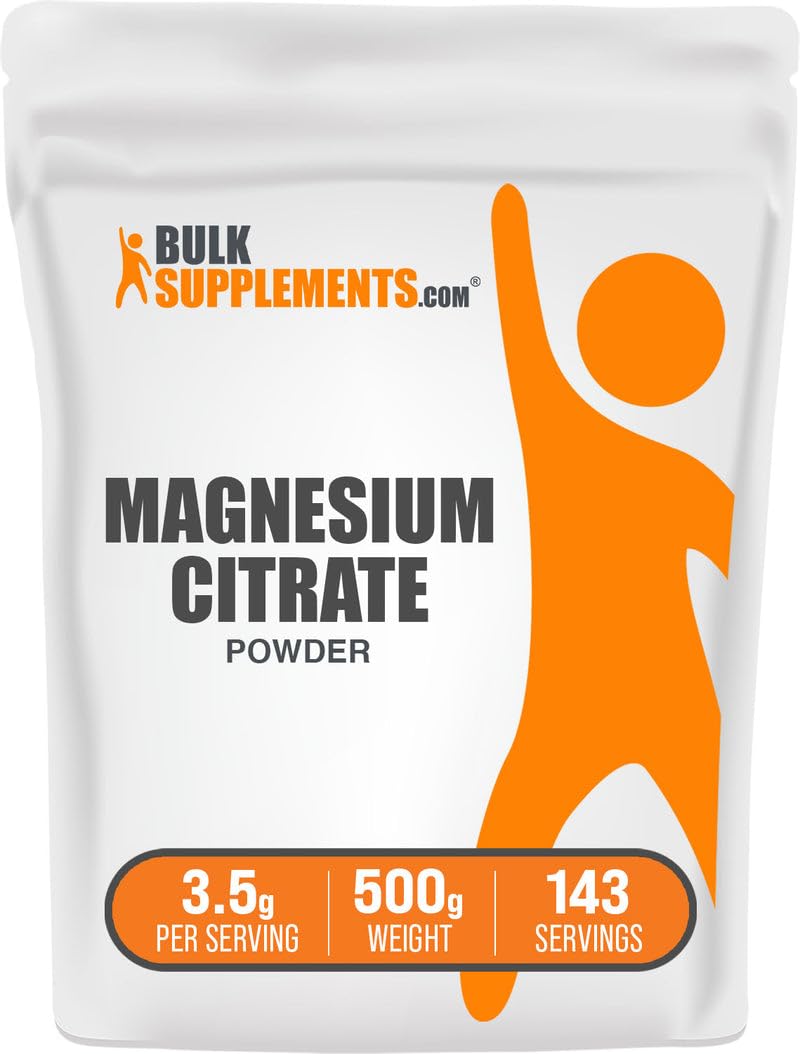 BulkSupplements Magnesium Citrate 400mg Powder front view