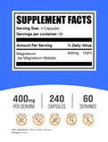 BulkSupplements Magnesium Malate Capsules 400mg side view