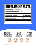 BulkSupplements Magnesium Taurate 1500mg capsules side view