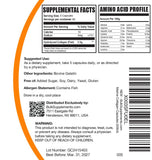 BulkSupplements Marine Collagen Capsules 250g on a wooden table