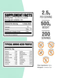 BulkSupplements Marine Collagen Powder packaging side view