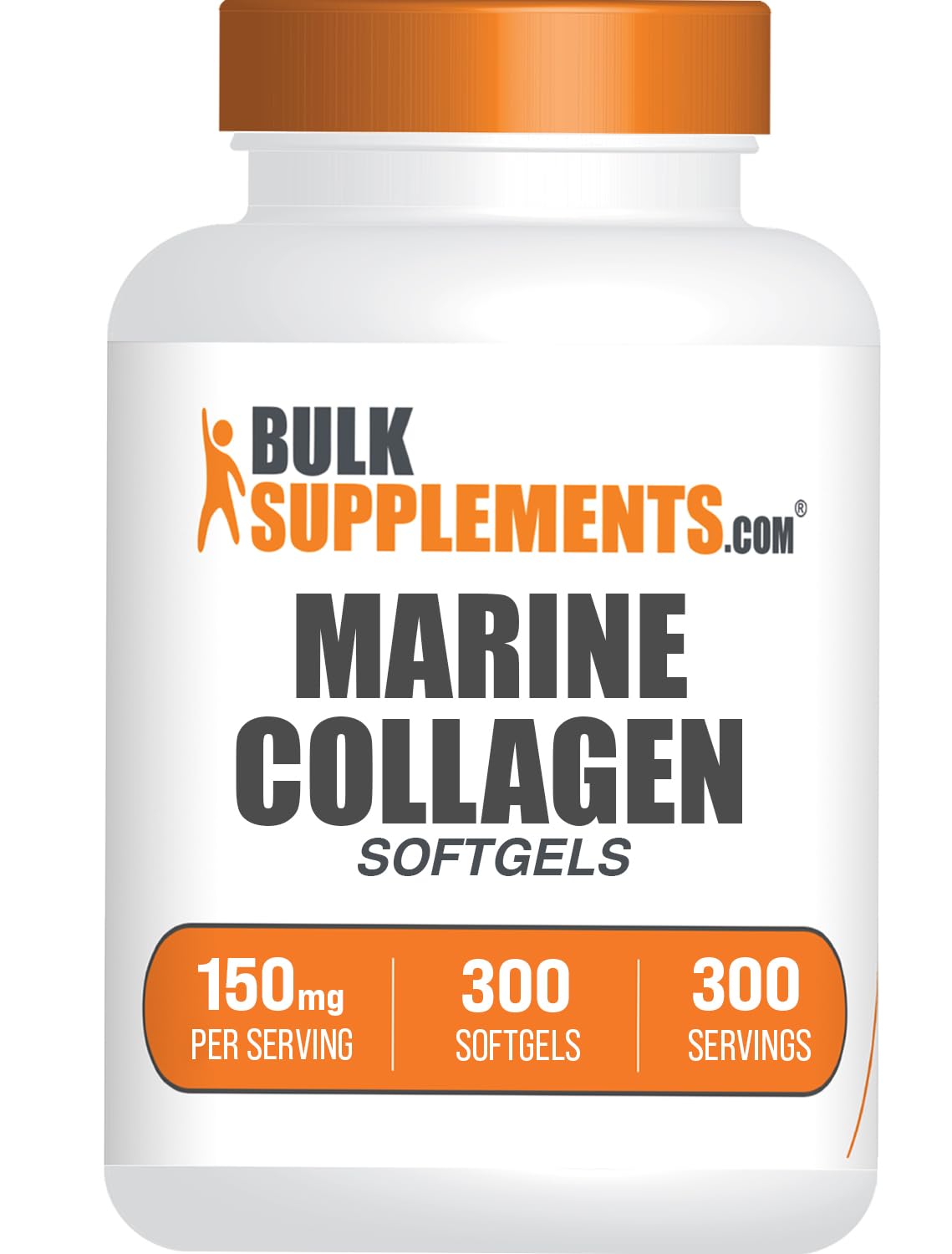 BulkSupplements Marine Collagen Softgels front view
