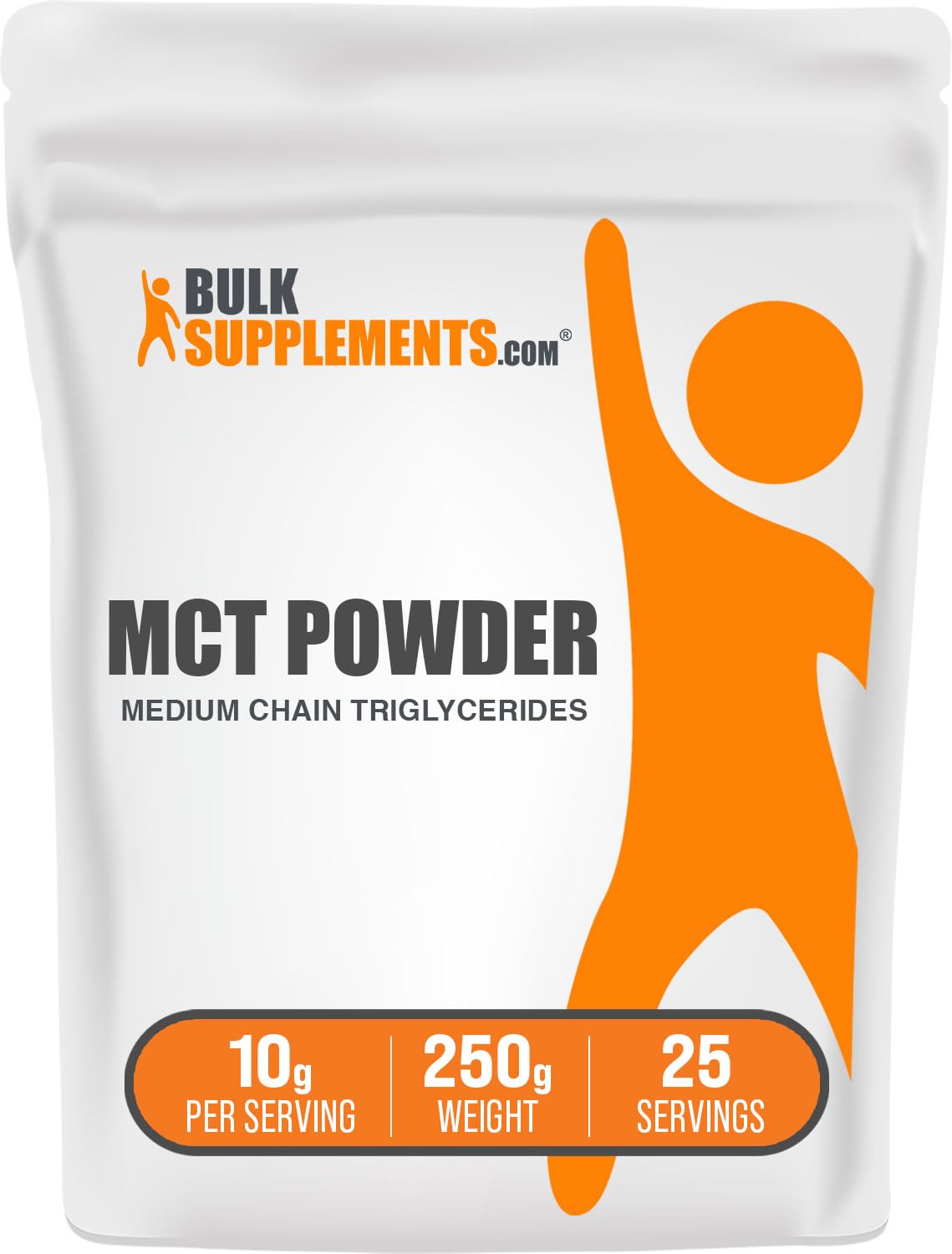 BulkSupplements MCT Oil Powder front view packaging