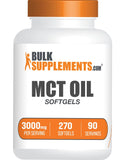 BulkSupplements MCT Oil Softgels 3000mg front view