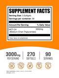 BulkSupplements MCT Oil Softgels 3000mg side view