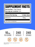 BulkSupplements Melatonin 10mg Capsules side view