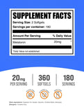 BulkSupplements Melatonin 20mg Softgels side view showing softgel